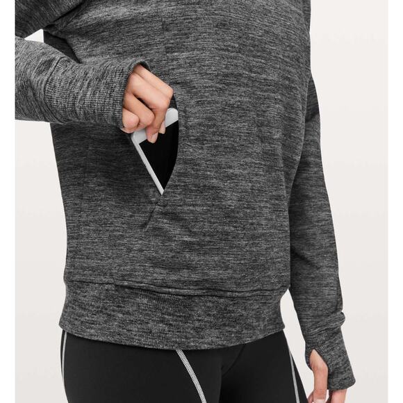 Lululemon Scuba Pullover Heathered Core Dark Grey Size 12 - Picture 4 of 8